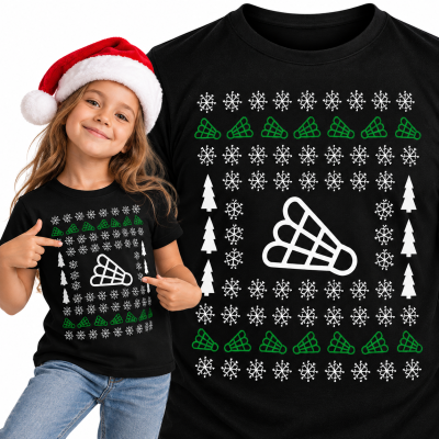 KOSZULKA DZIECIĘCA ŚWIĄTECZNA ULGY CHRISTMAS BADMINTON